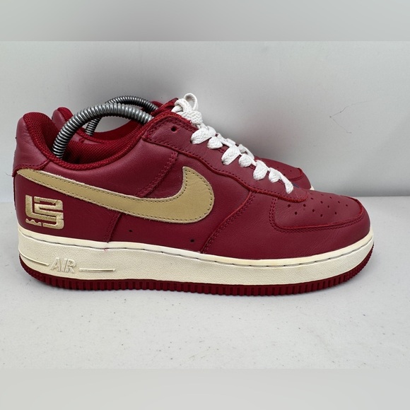Nike Air Force 1 Low LeBron James Cavalier Red Gold 2000 RARE! Size 8.5 Men’s - Picture 5 of 10